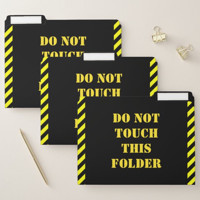 Silly "DO NOT TOUCH THIS FOLDER" File Folder Set (Set)