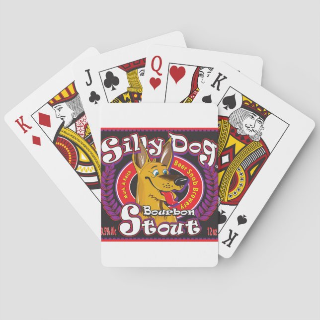 Silly Dog Bourbon Stout Poker Cards (Back)