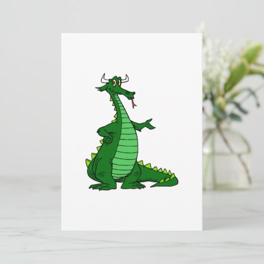 Silly Dragon Green (Standing Front)