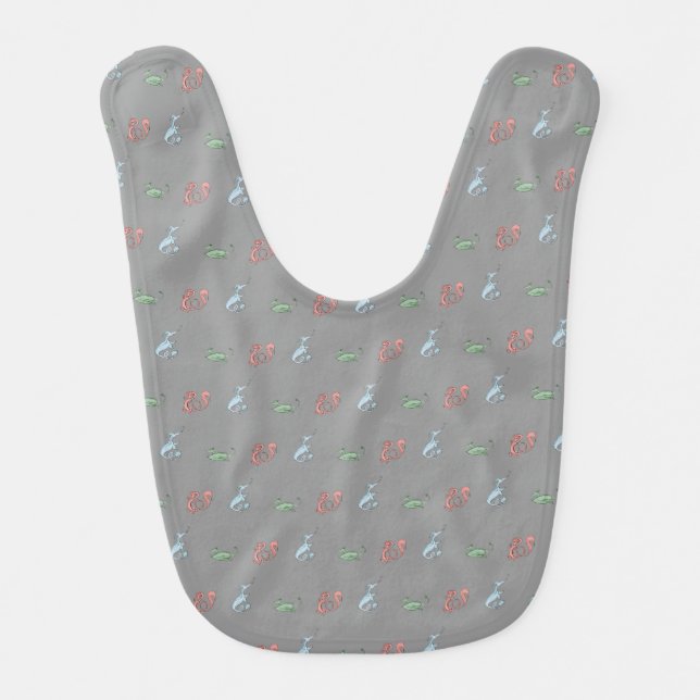 silly dragons3 baby bib (Front)