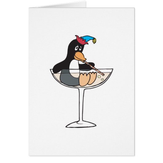 silly drunk penguin cards (Front)