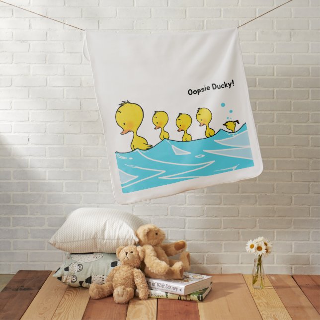 Silly Duckling Makes a Splash Baby Blanket (In Situ)