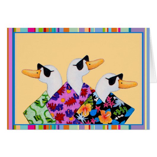 Silly Ducks Blank Card (Front Horizontal)