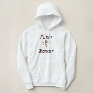 Silly Embroidered Funny Monkey Funky Monkey Hoodie