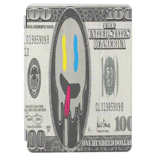 Silly Emoji Graffiti Face Realistic Dollar Bill iPad Air Cover