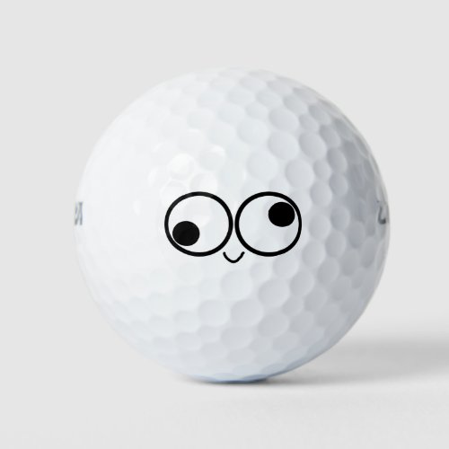 Silly face fun humor  golf balls