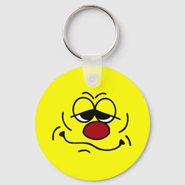 Silly Face Grumpey Keychain (Front)
