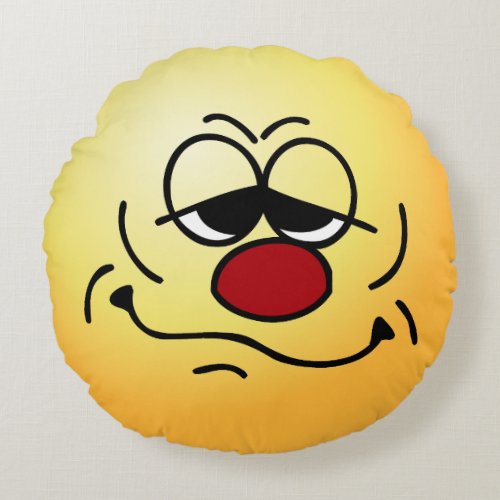 Silly Face Happy Monday morning to you too Round Pillow