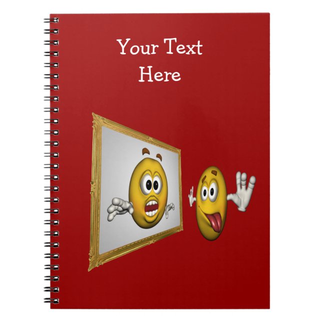 Silly Face In Mirror Notebook (Front)