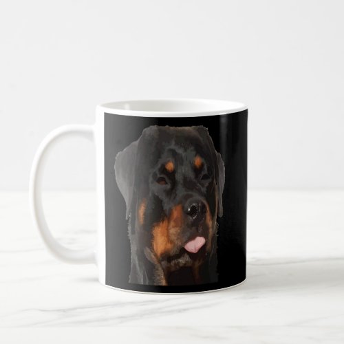 Silly  Face Rottweiler With Tongue Out  Coffee Mug