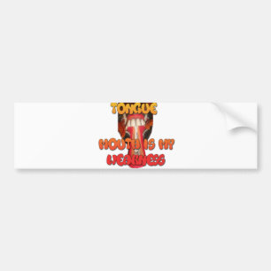Silly Face: Tongue-Out Expression Humor Bumper Sticker
