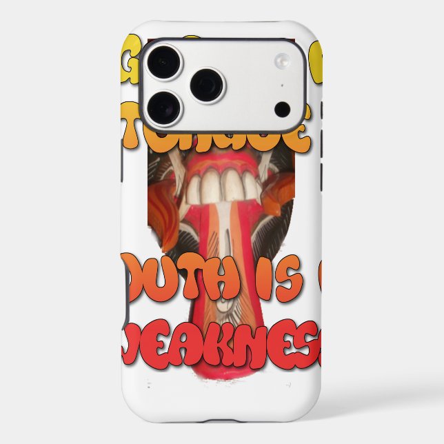 Silly Face: Tongue-Out Expression Humor Case-Mate iPhone Case (Back)