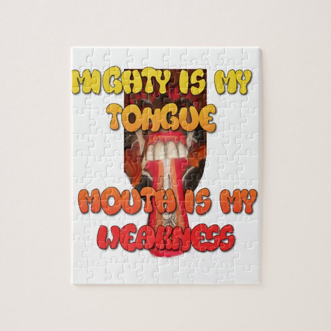 Silly Face: Tongue-Out Expression Humor Jigsaw Puzzle (Vertical)