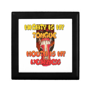 Silly Face: Tongue-Out Expression Humor Keepsake Box