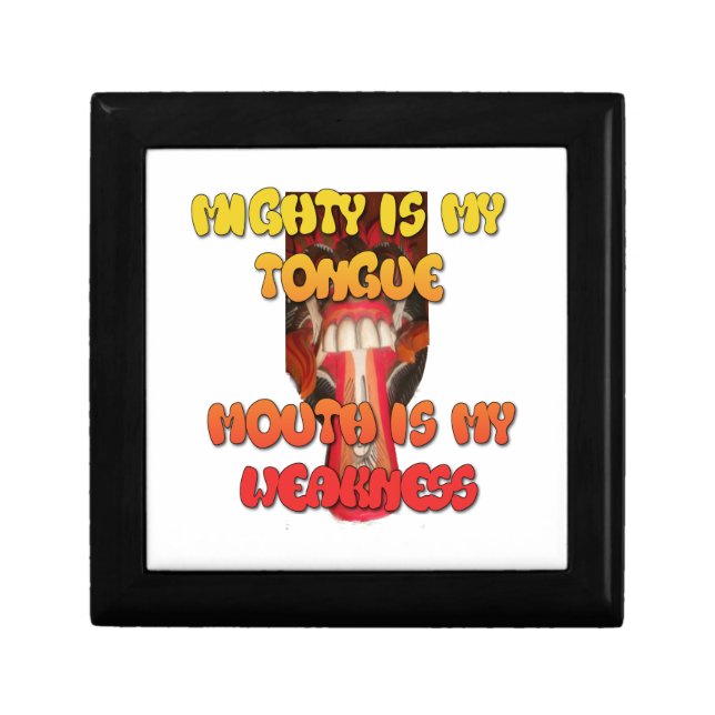 Silly Face: Tongue-Out Expression Humor Keepsake Box (Front)
