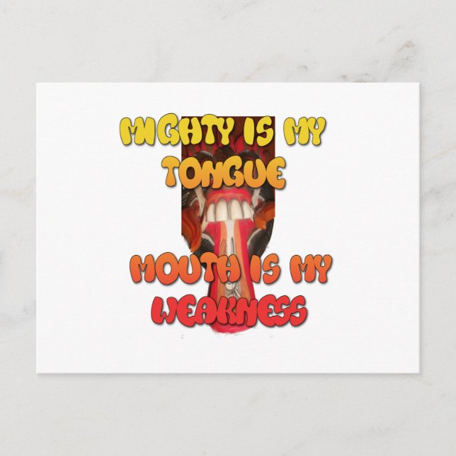 Silly Face: Tongue-Out Expression Humor Postcard (Front)