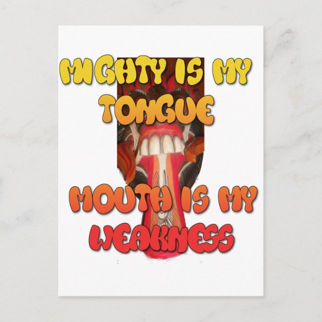 Silly Face: Tongue-Out Expression Humor Postcard (Front)