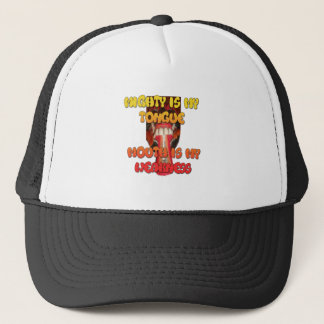 Silly Face: Tongue-Out Expression Humor Trucker Hat