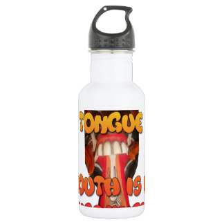 Silly Face: Tongue-Out Expression Humor Water Bottle