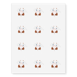 Silly Face with Mustache & Glasses Temporary Tattoos