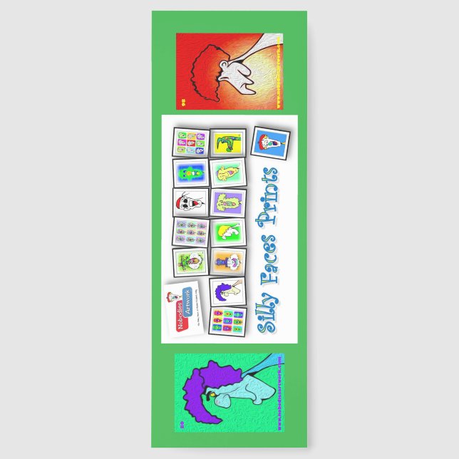 Silly Faces Books Bookmark (Front)