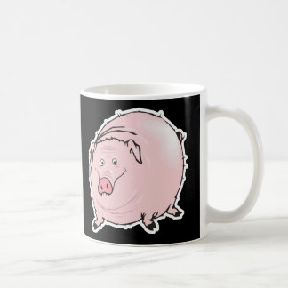 silly fat pig coffee mug
