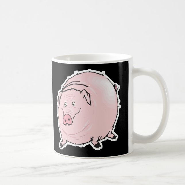 silly fat pig coffee mug (Right)