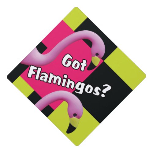 Silly Flamingos Graduation Cap Topper