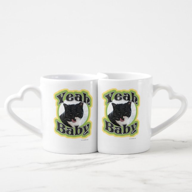 Silly Flirty Feline Coffee Mug Set (Front Nesting)