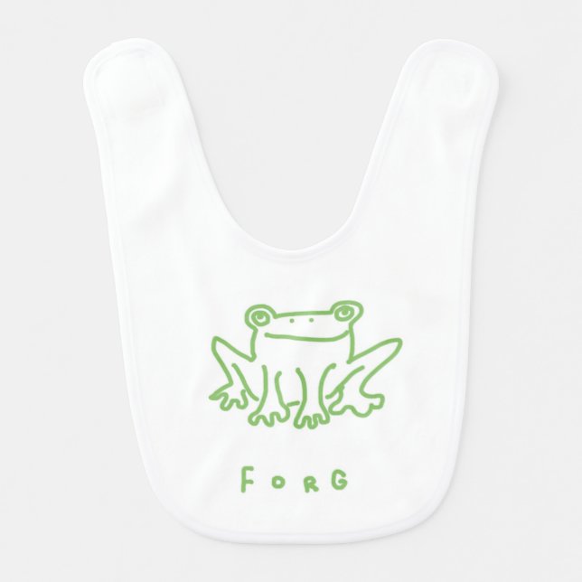 Silly forg baby bib (Front)