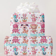 Silly Fun Girl's Birthday Add Name Squid Bunny Dog