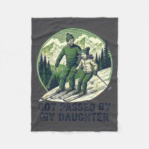 Silly Fun Ped Skiing Got Daughter Daughter Fleece Blanket