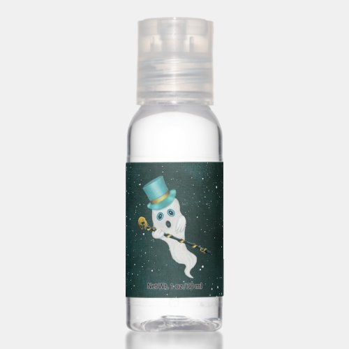 Silly Ghost Blue Top Hat Skull Cane Night Sky Hand Sanitizer