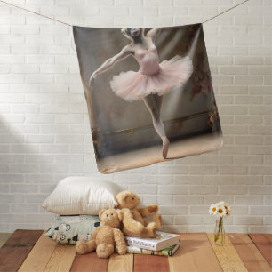 Silly Gibbon Ballerina Doing A Pirouette, Baby Blanket