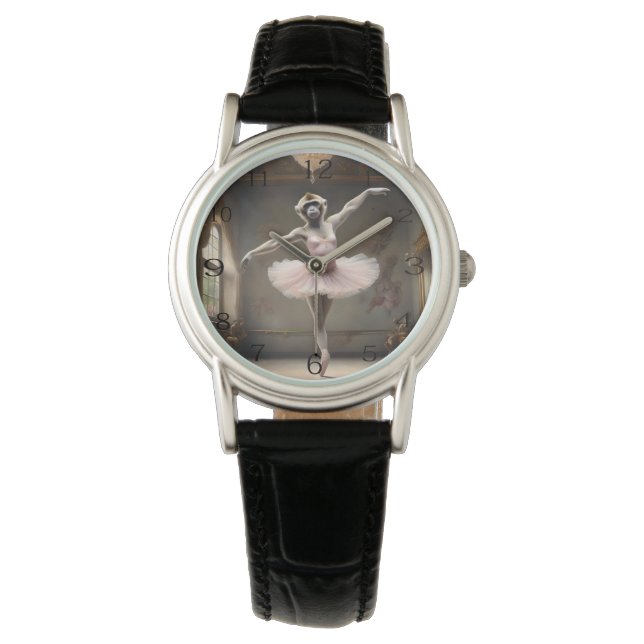 Silly Gibbon Ballerina Doing A Pirouette, Watch (Front)