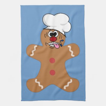 Silly Gingerbread Man Cookie Towel by egogenius at Zazzle