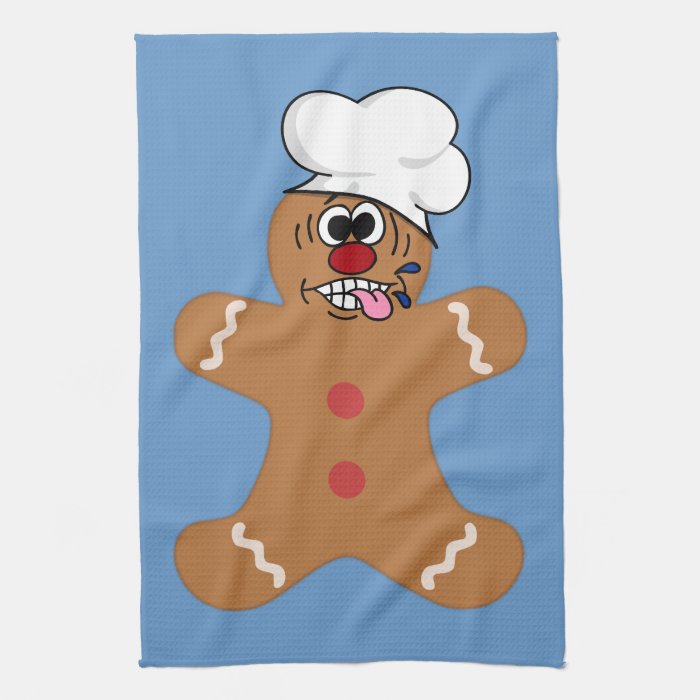 Silly Gingerbread Man Cookie Towels