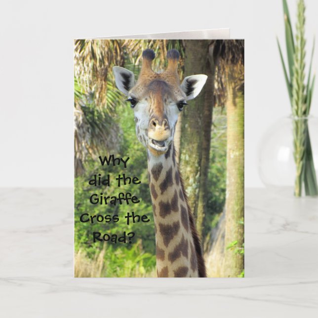 Silly Giraffe Birthday Card (For Children) (Front)