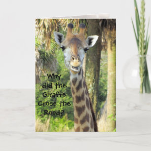 Silly Giraffe Birthday Card (For Children)