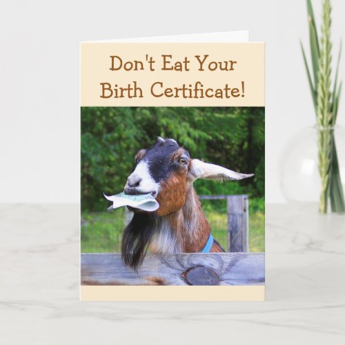Silly Goat Birthday Card