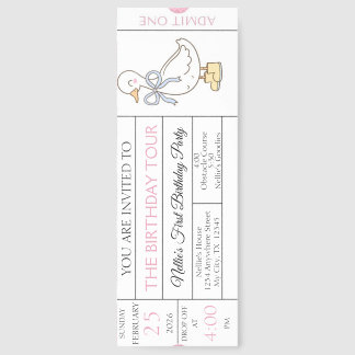 Silly Goode Birthday Invitation Ticket Bookmarks