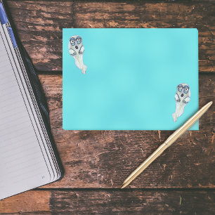 Silly Goofy Cartoon Ghost Big Eyes Halloween Post-it Notes