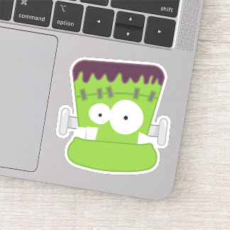 Silly Goofy Frankenstein's Monster Face Sticker