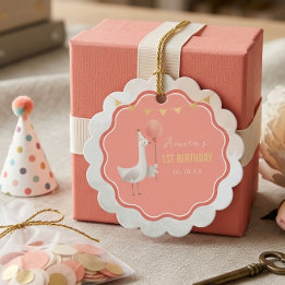 Silly Goose 1st Birthday Favor Tag Personalized