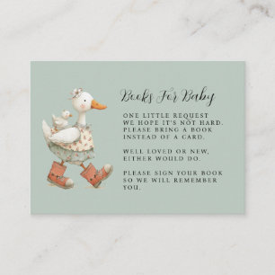 Silly Goose 2nd Baby Baby Shower Books For Baby Enclosure Card