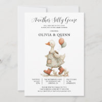 Silly Goose 2nd Baby Baby Shower Invitation