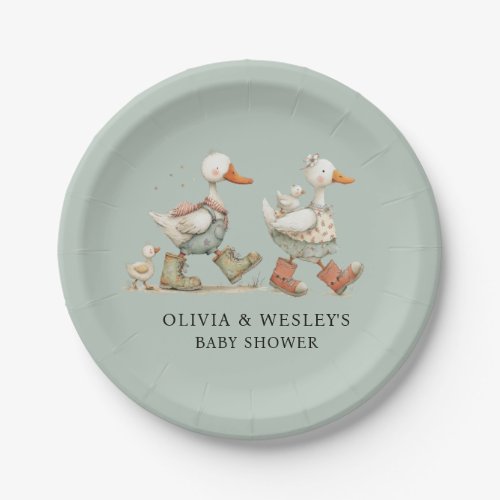Silly Goose 2nd Baby Baby Shower Paper Plates