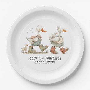 Silly Goose 2nd Baby Baby Shower Paper Plates