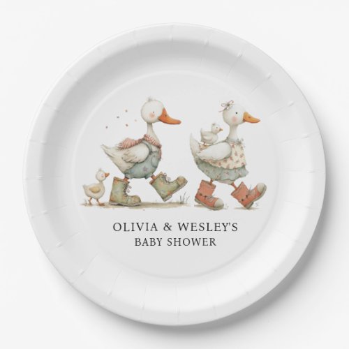 Silly Goose 2nd Baby Baby Shower Paper Plates