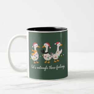 Silly Goose ABA Xmas RBT BCBA Behavior Therapist Two-Tone Coffee Mug